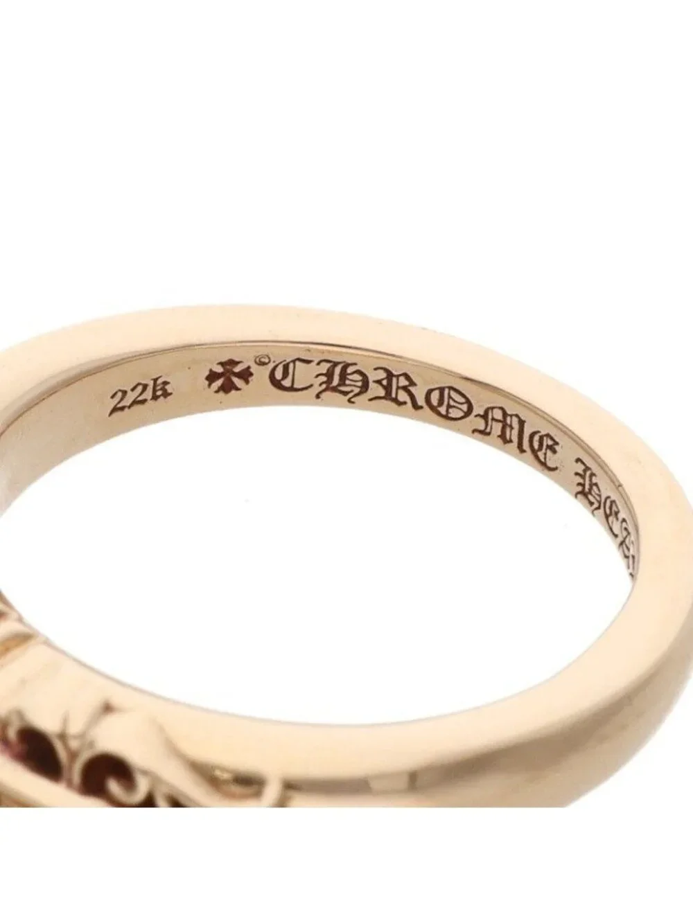 Chrome Hearts 22k Baby Clsc 22k Classic K&t Gold Ring